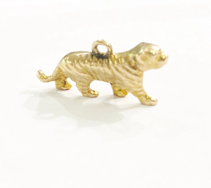 9ct vintage gold tiger charm 3.5g