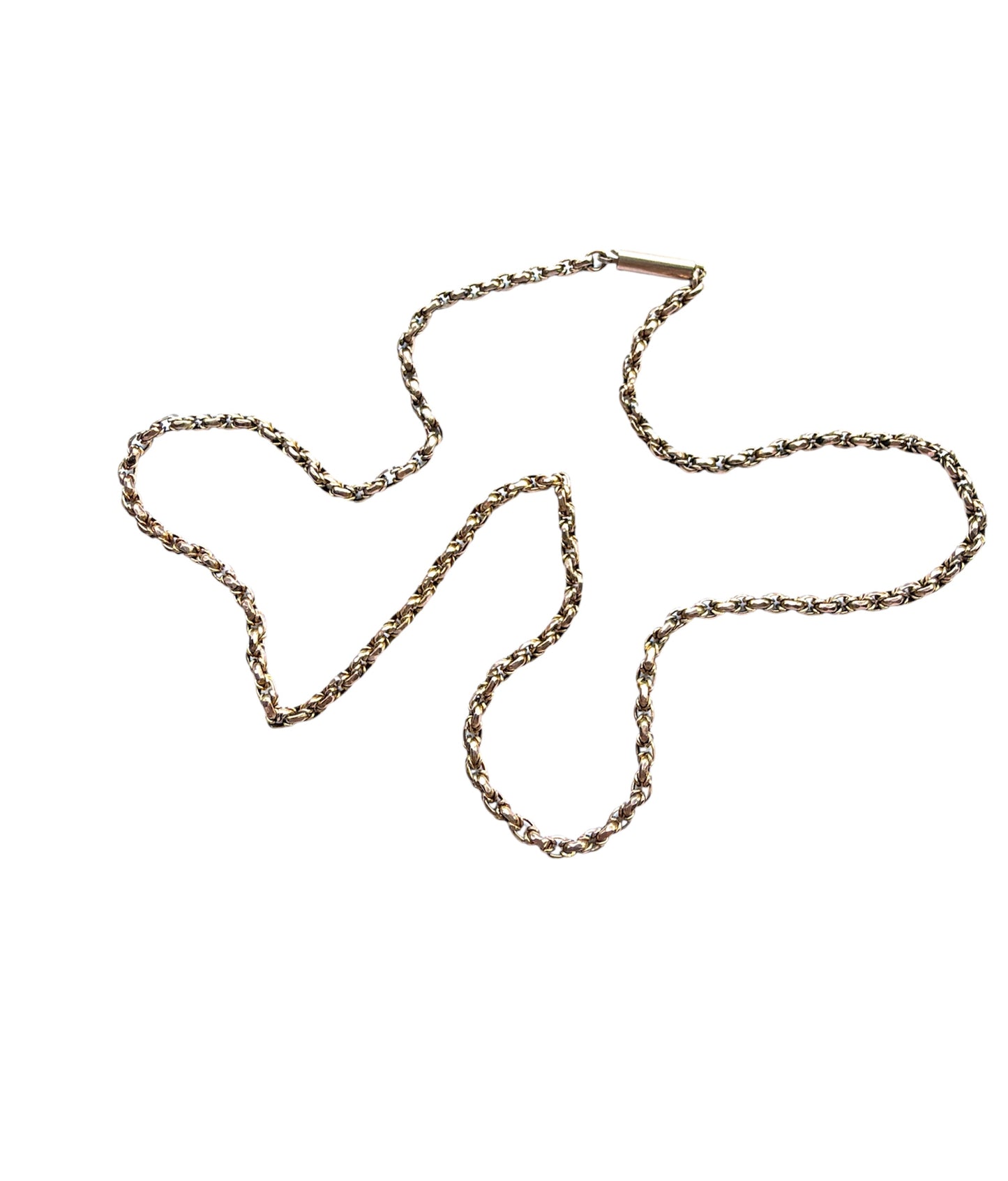 9ct antique rose gold fancy link chain 16 3/4 inch 7.5g