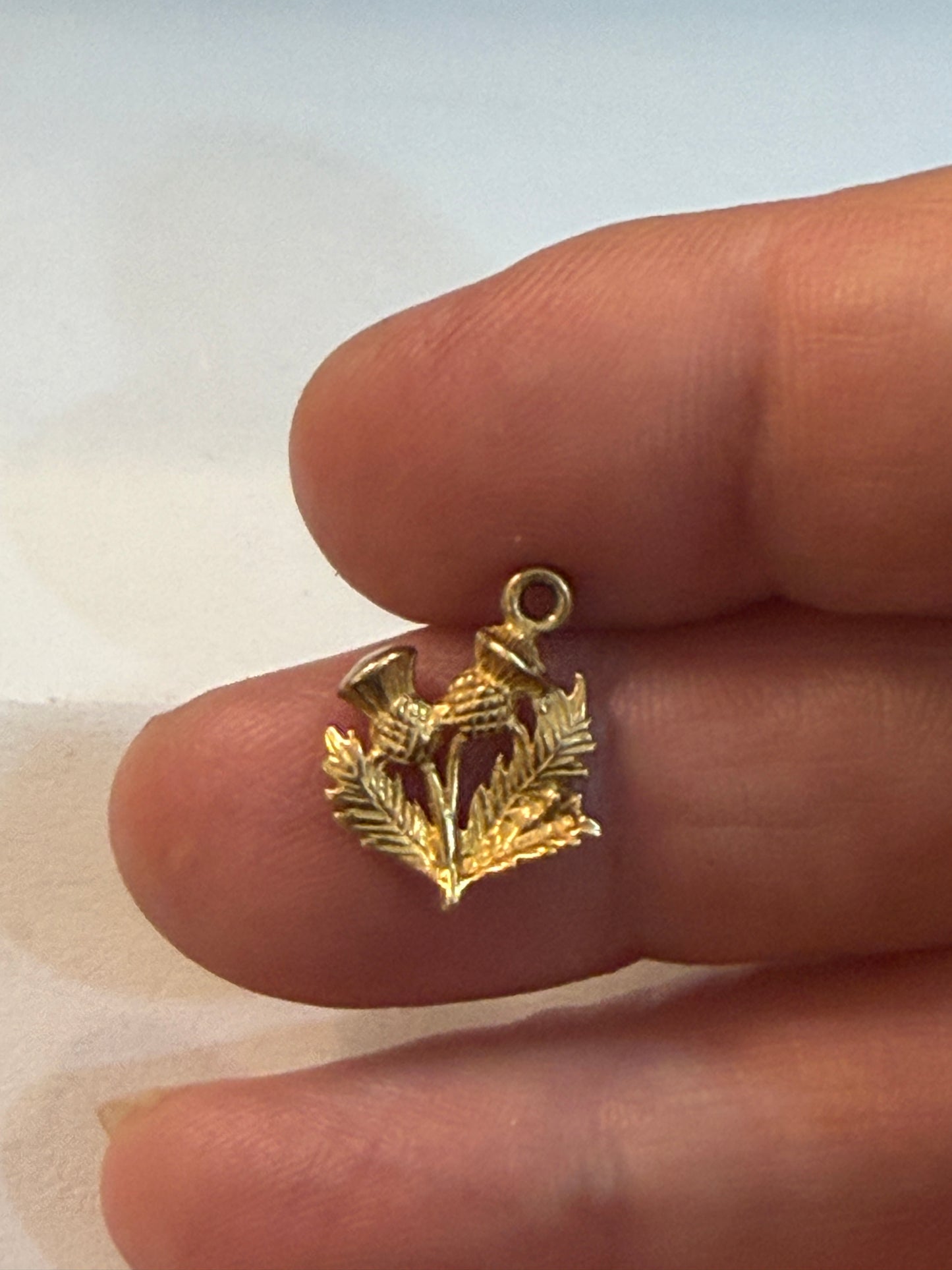9ct vintage Thistle charm, circa 1973 1.14g