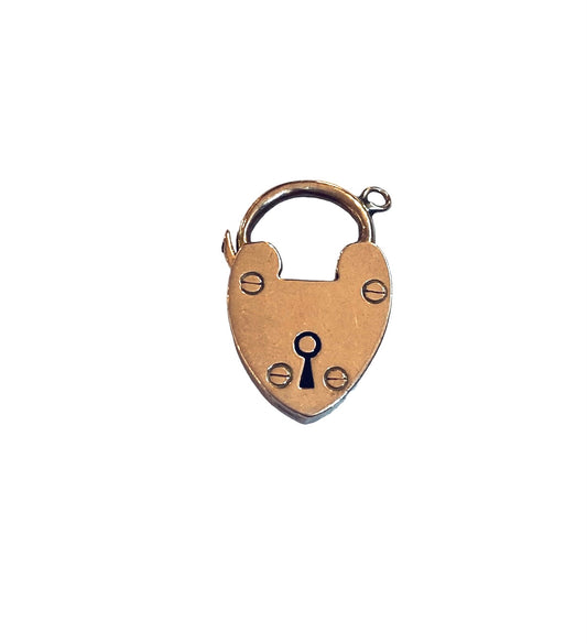 9ct vintage / antique rose gold padlock circa 1902