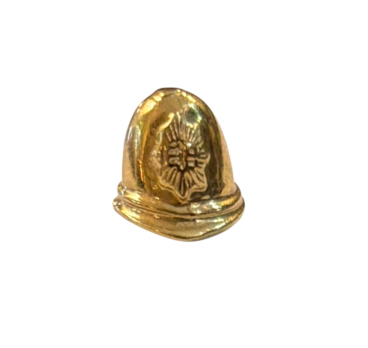 9ct vintage police helmet charm .0.8g very small