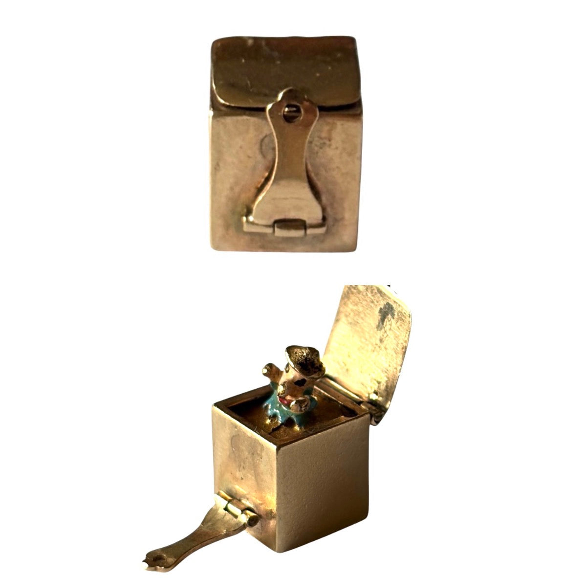 9ct vintage 'jack in the box' charm by Georg Jensen circa 1960 3.40g