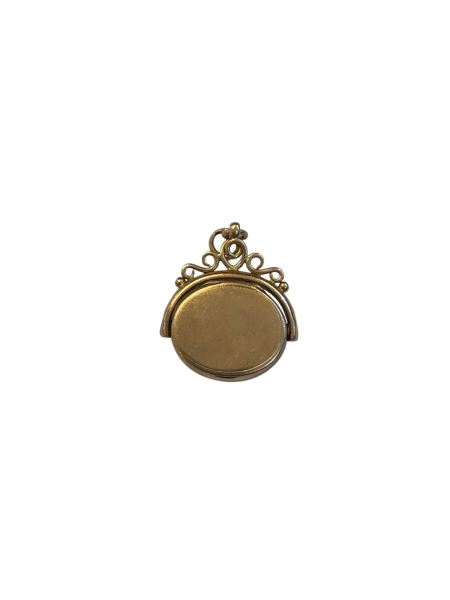 9ct vintage fob / locket pendant charm circa 1910. 8.5g