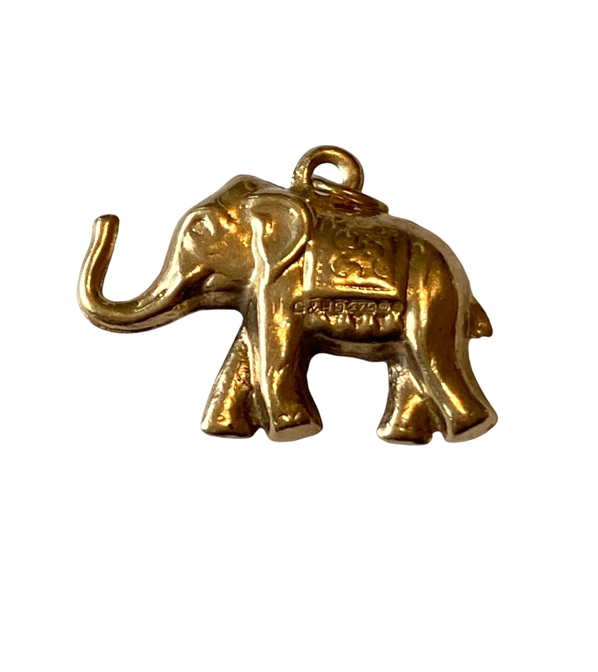 9ct vintage elephant charm circa 1967 hollow