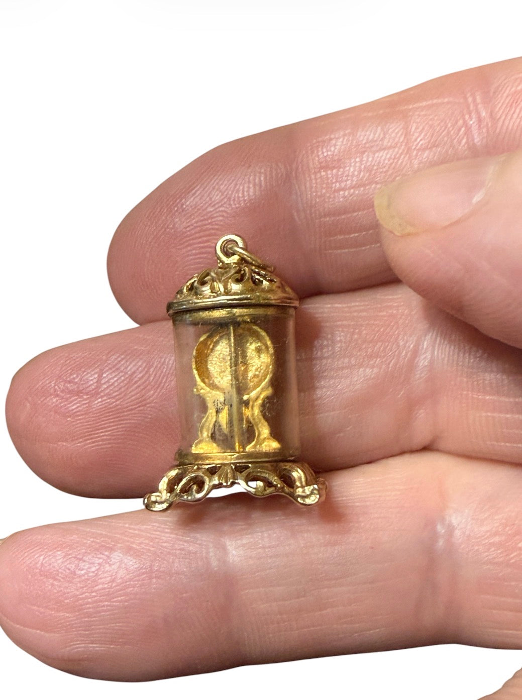 9ct vintage mantel clock charm circa 1977 by RP 4.8g