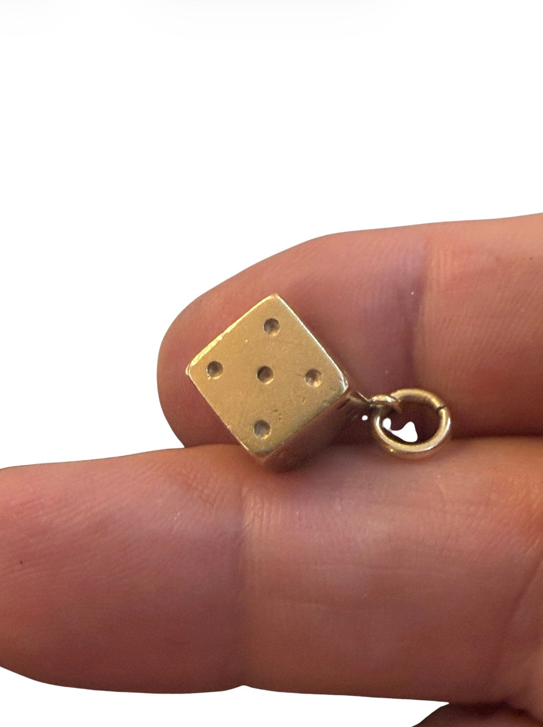 9ct vintage dice charm / pendant. heavy dice charm 7.8g