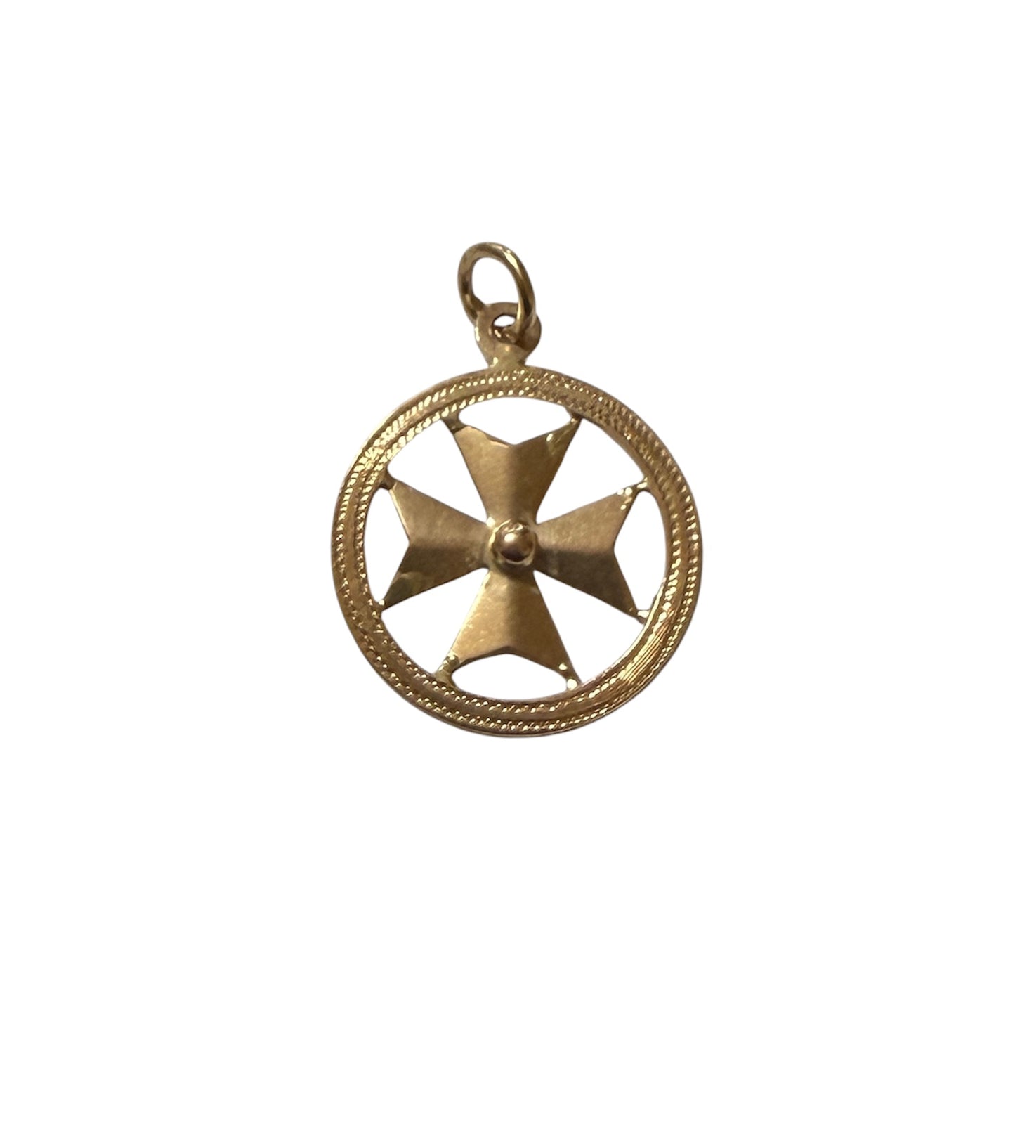 18ct vintage large Maltese cross charm / pendant 2.23g