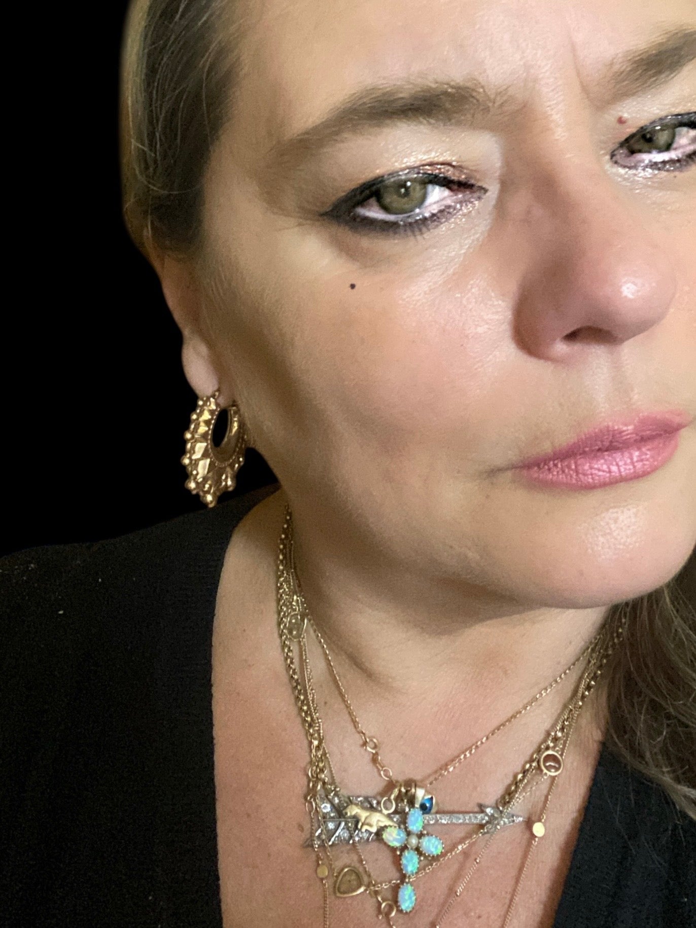 9ct vintage / pre owned creole style earring hoops 5.3g