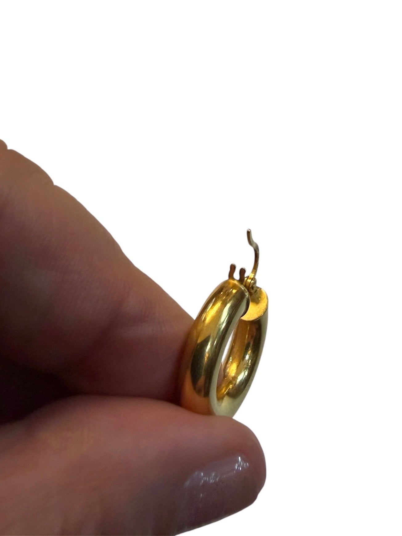 750 18ct pre owned hoop earrings 3.40g