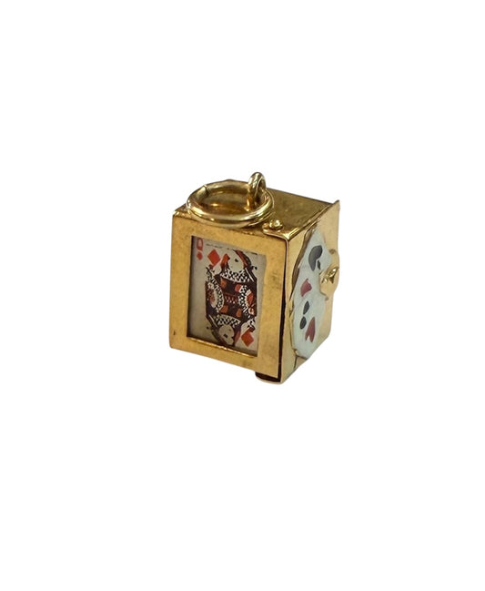 9ct vintage deck of cards charm by Georg jensen circa 1974 2.43g
