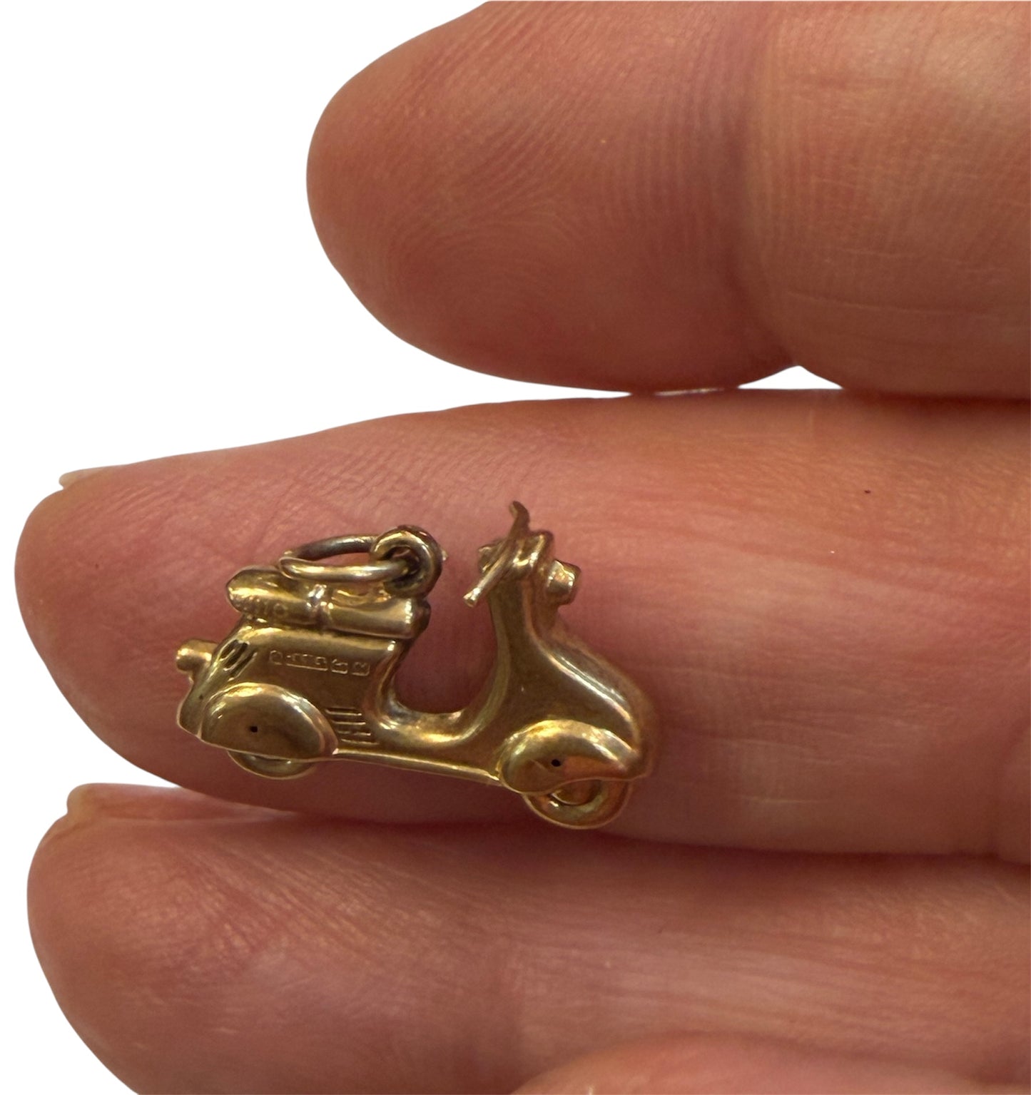 9ct vintage scooter charm, circa 1962 by WHC 0.5g