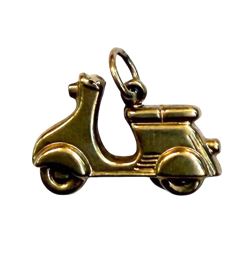 9ct vintage scooter charm, circa 1962 by WHC 0.5g