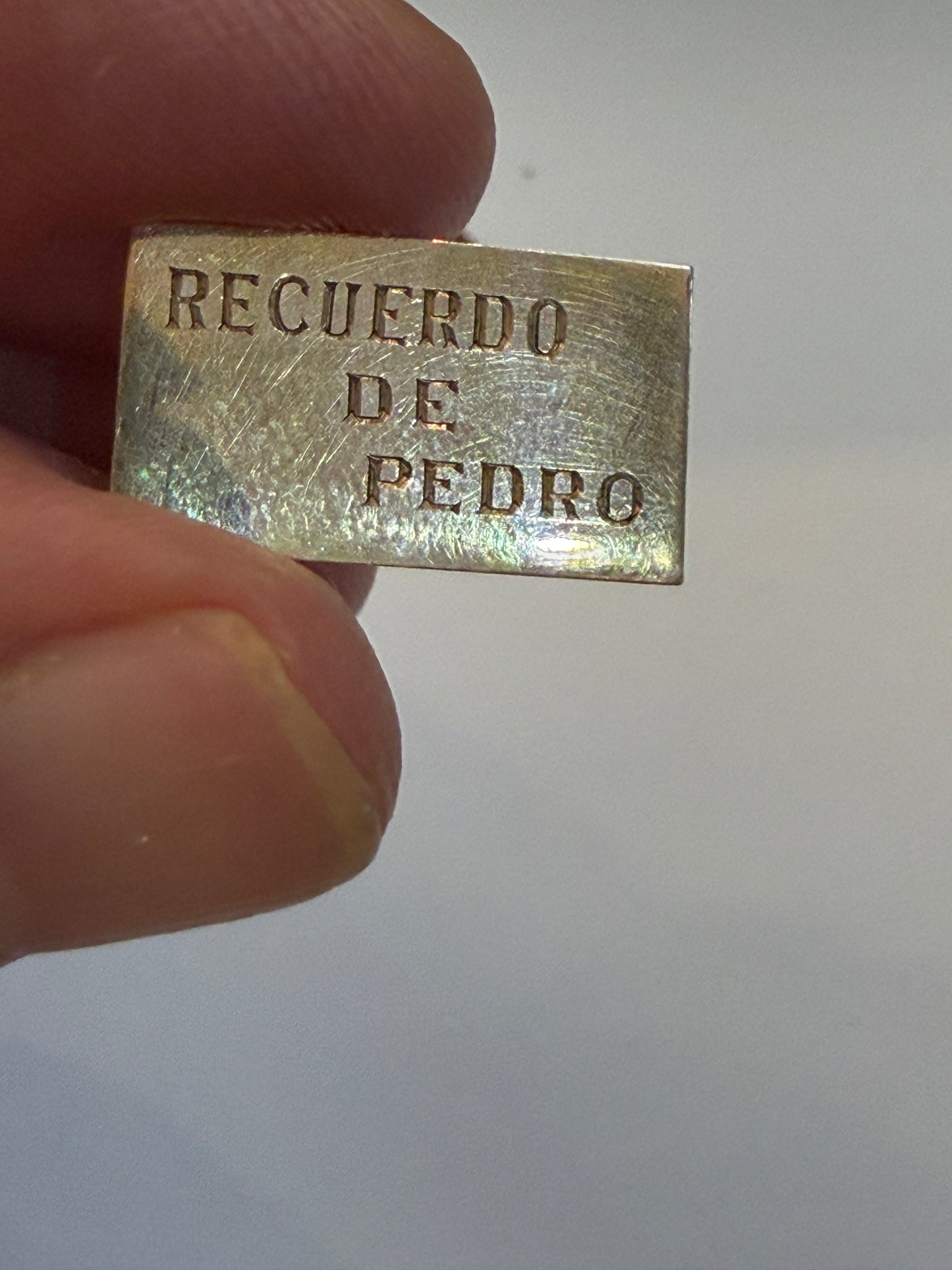 9ct antique envelope charm with a note inside circa 1901