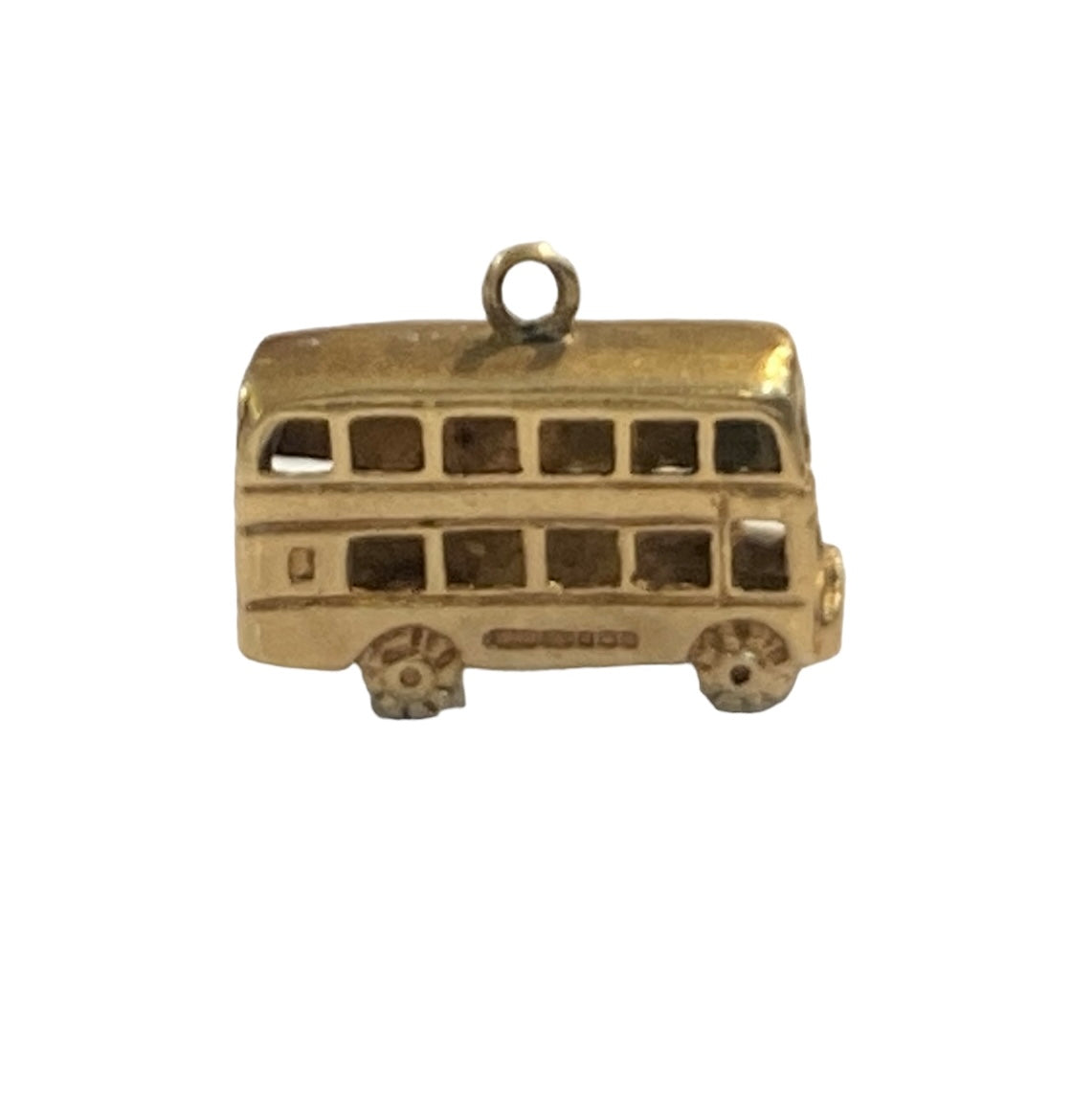 9ct vintage gold bus charm. 2.5g