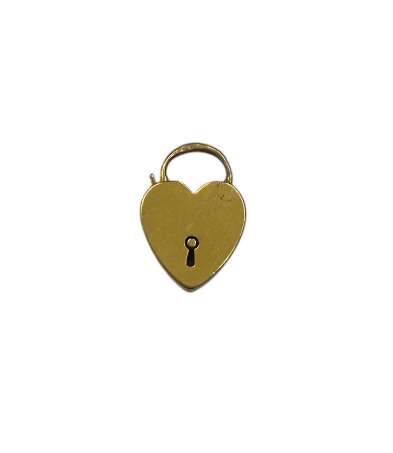 9ct Antique yellow gold padlock charm circa 1899