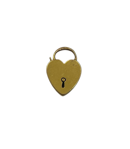 9ct Antique yellow gold padlock charm circa 1899