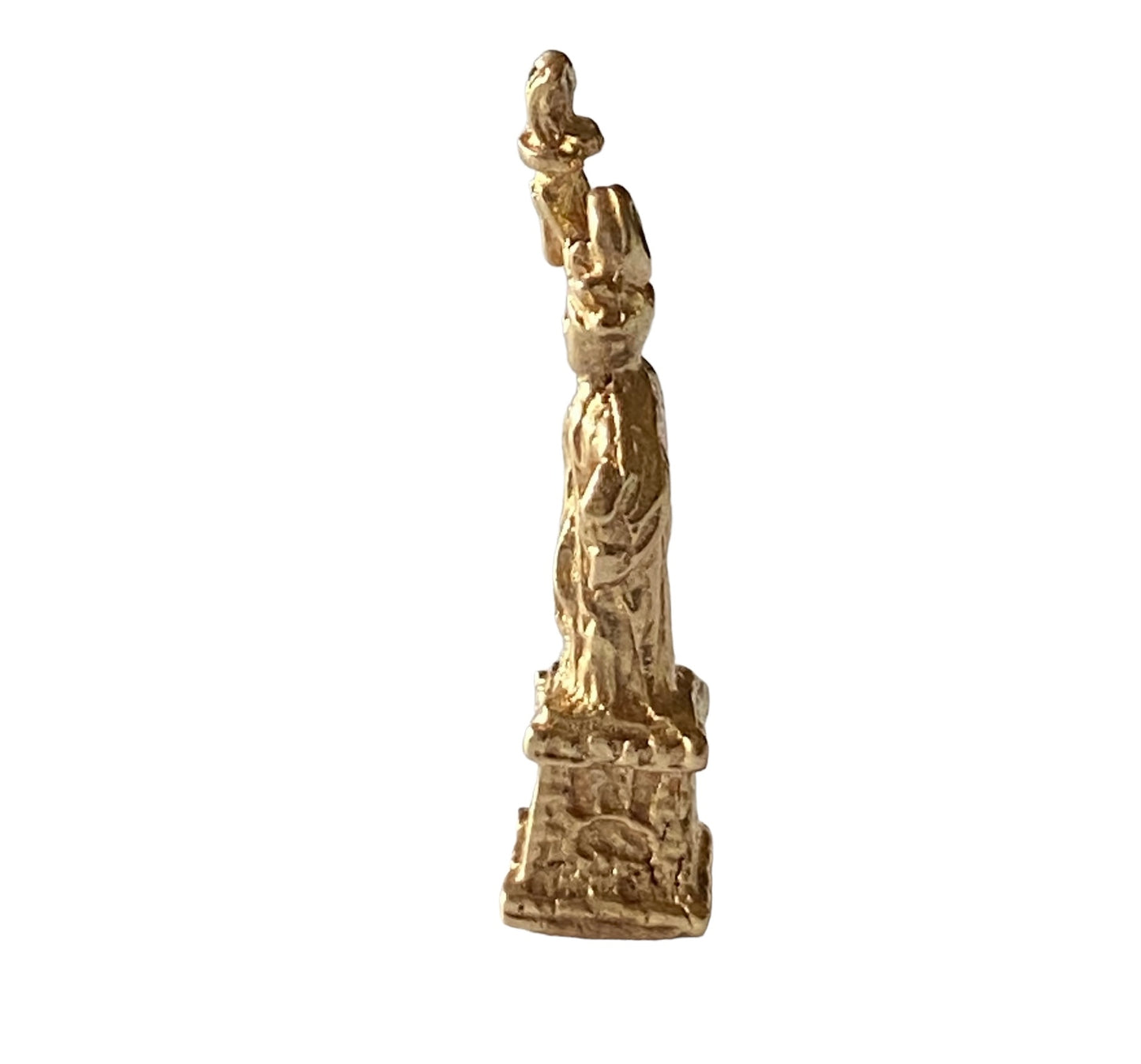 14ct vintage statue of liberty charm / pendant , yellow gold