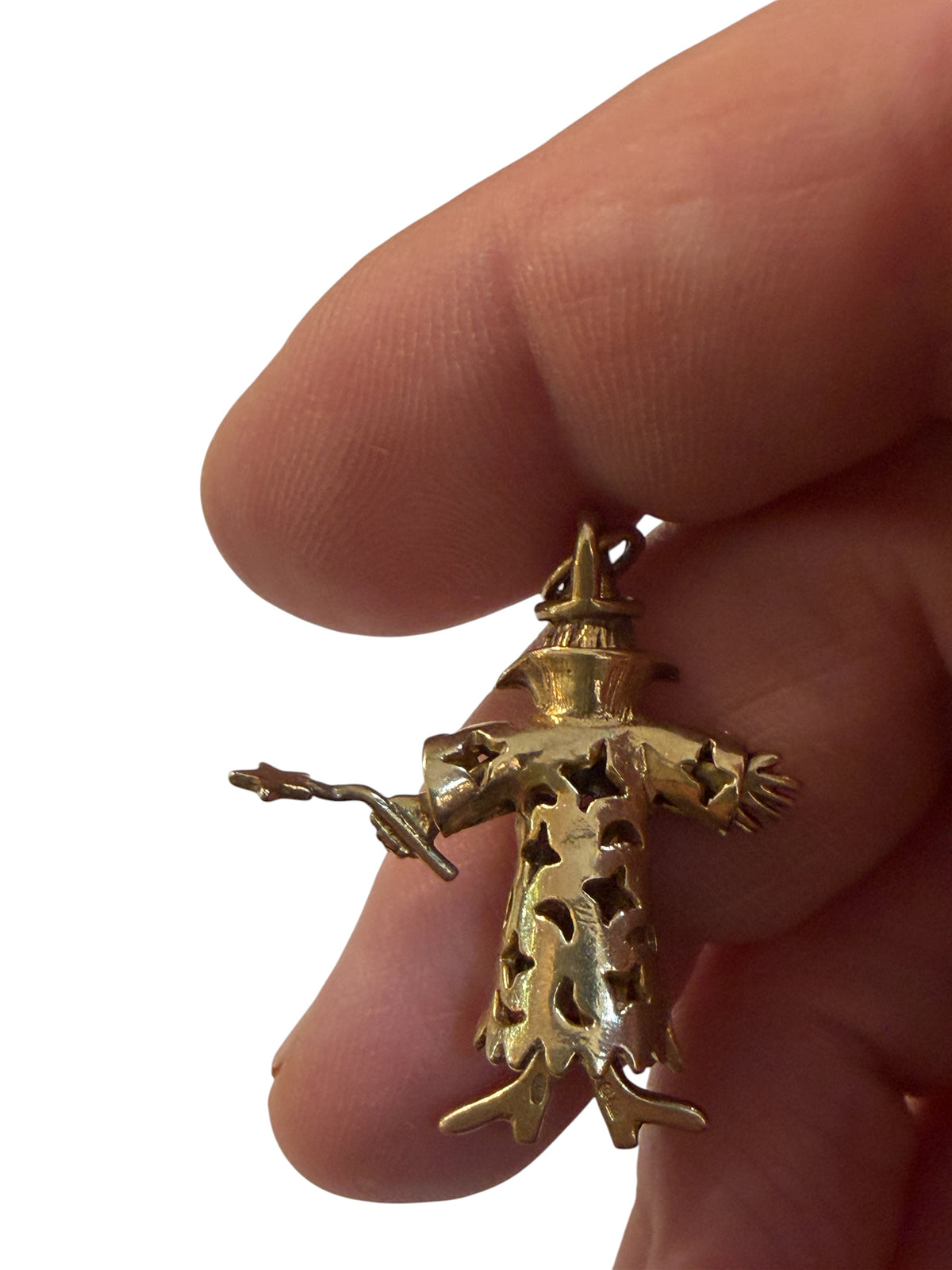 9ct vintage wizard charm / pendant articulated 4.0g by CJM