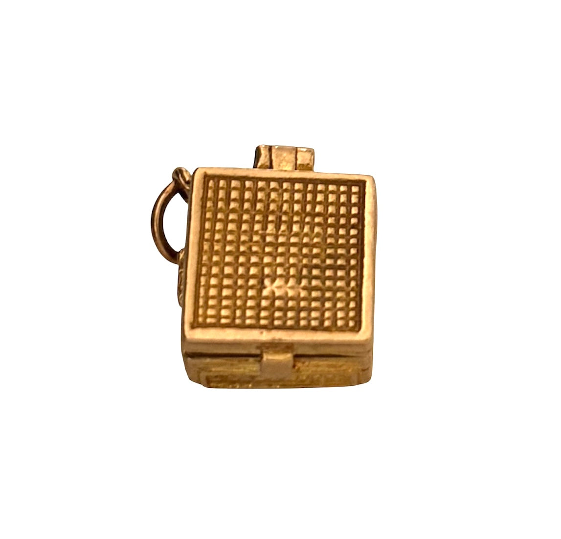9ct vintage opening turntable charm. by NUVO circa 1960 3.13g
