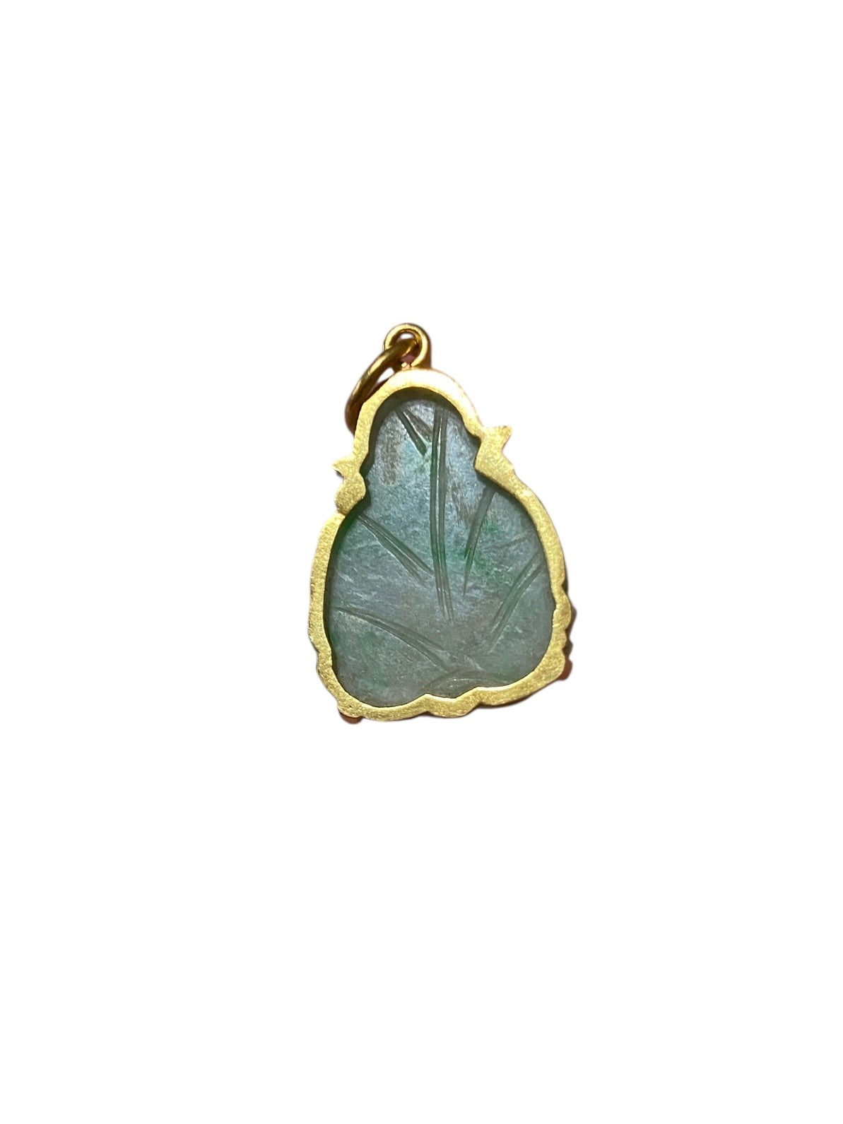 18ct jade sitting buddha charm / pendant