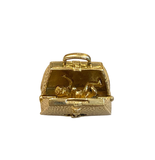 9ct vintage doctors bag with baby inside. circa 1968