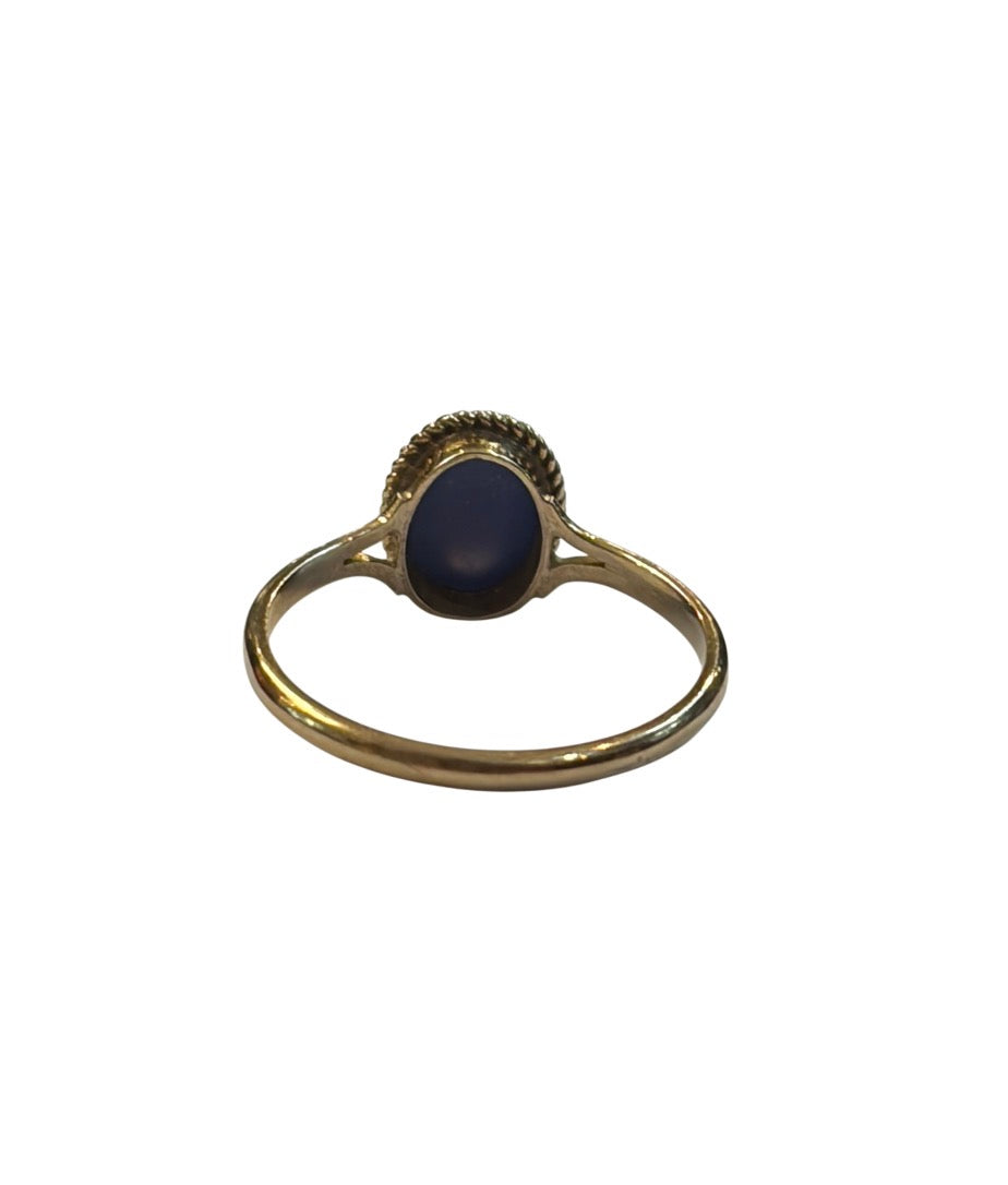 9ct vintage linde star sapphire ring size O circa 1978