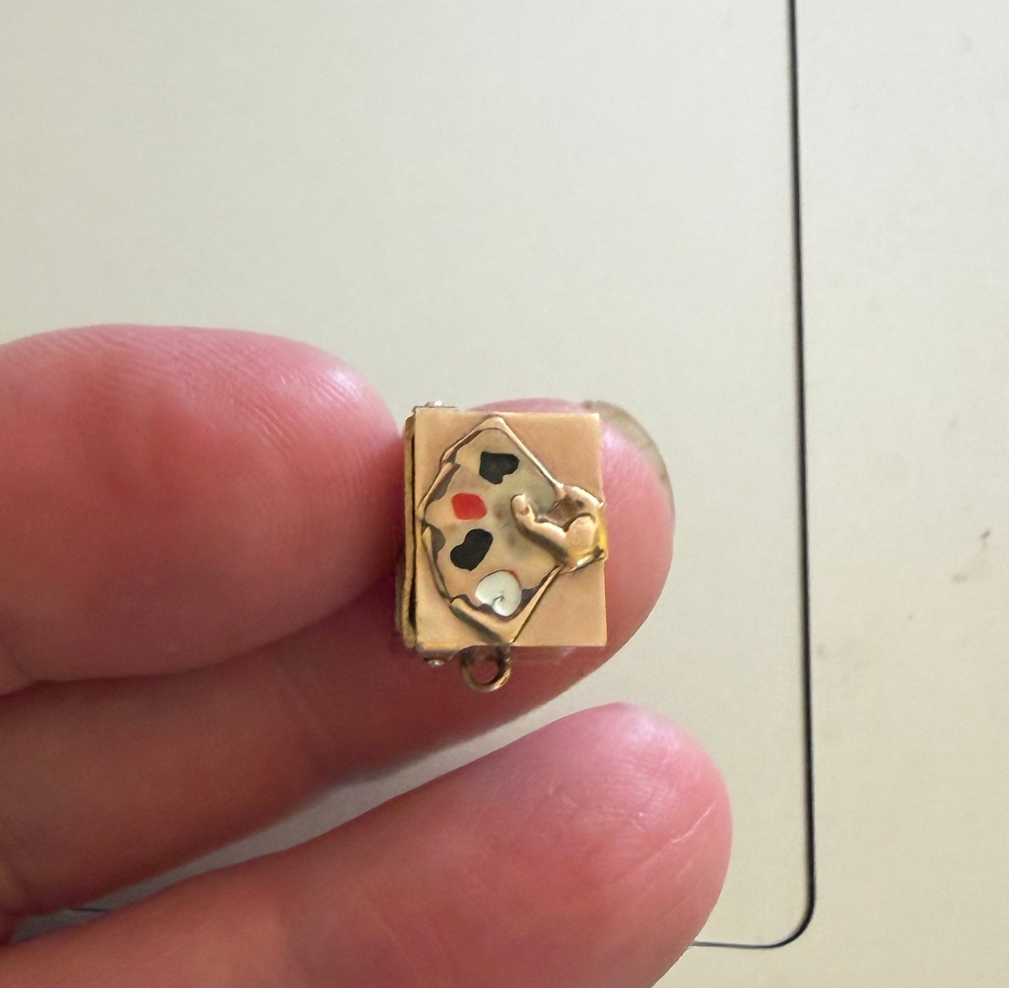 9ct vintage deck of cards charm by georg jensen circa 1957 2.20g
