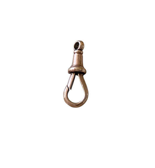 9ct vintage dog clip with diamond design. 2.3g