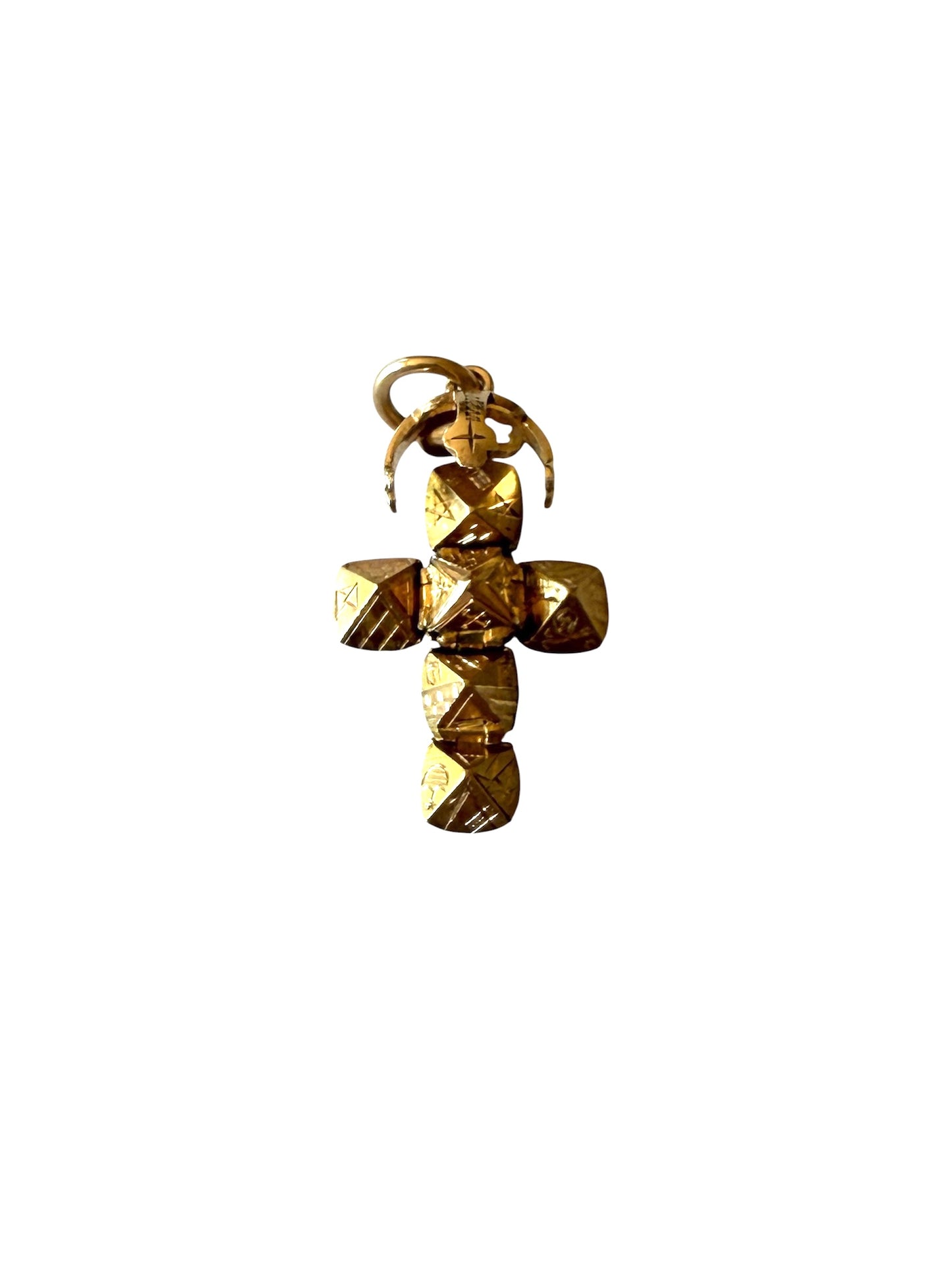 9ct solid gold vintage masonic ball  charm / pendant 3.89g