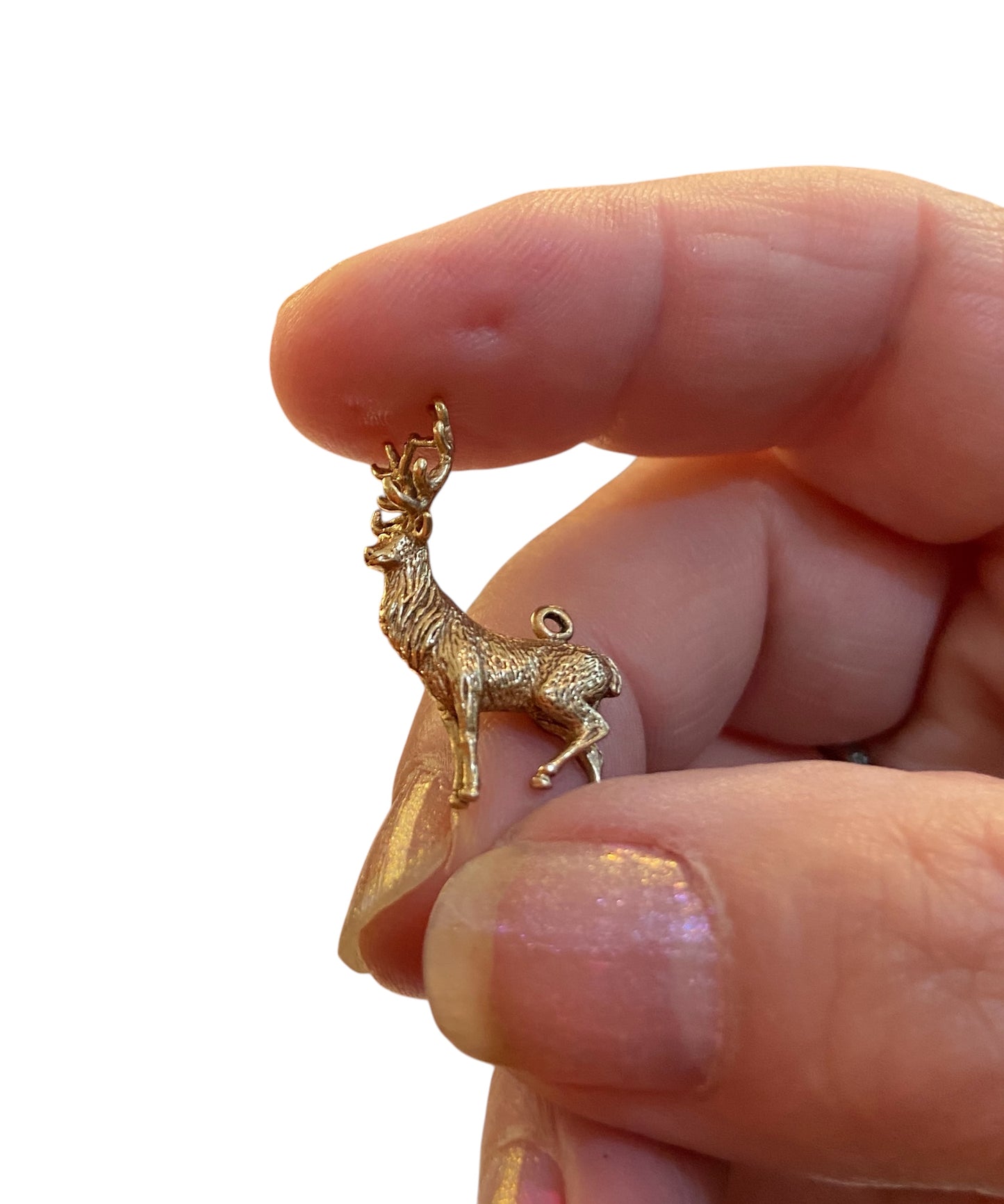 9ct vintage stag charm circa 1973