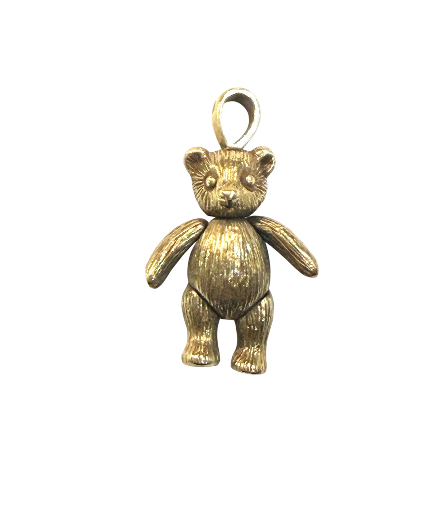 9ct Vintage Teddy bear charm, articulated 8.29