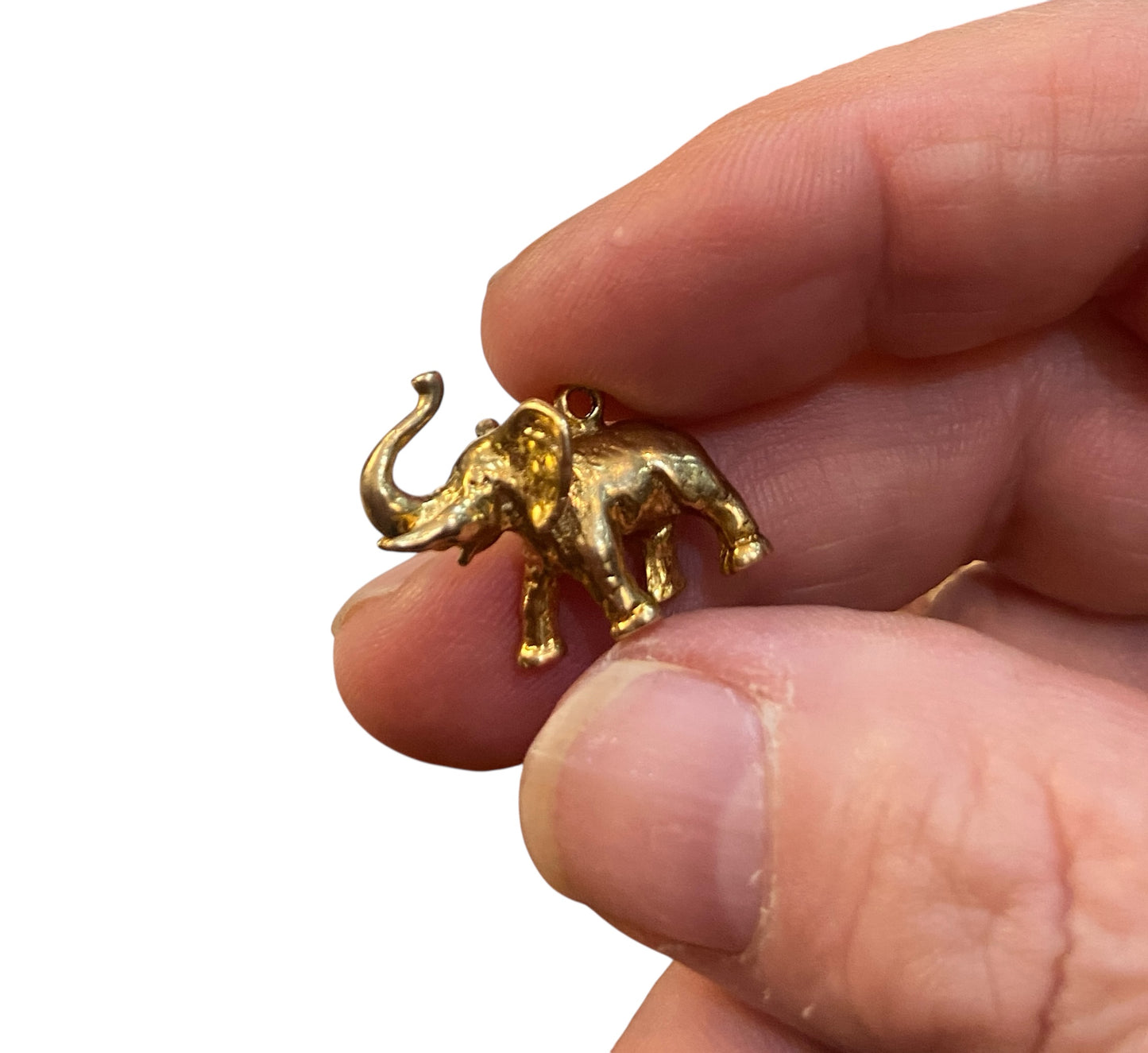 9ct vintage elephant charm solid gold 6.2g circa 1976
