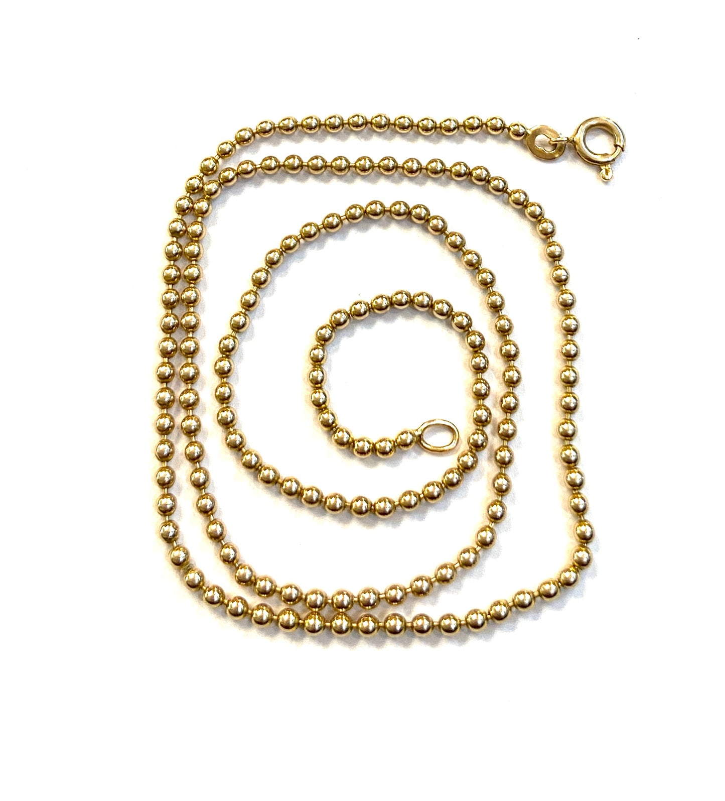 10ct vintage / pre owned bobble necklace- chain 18 1/2 inches 7.9g