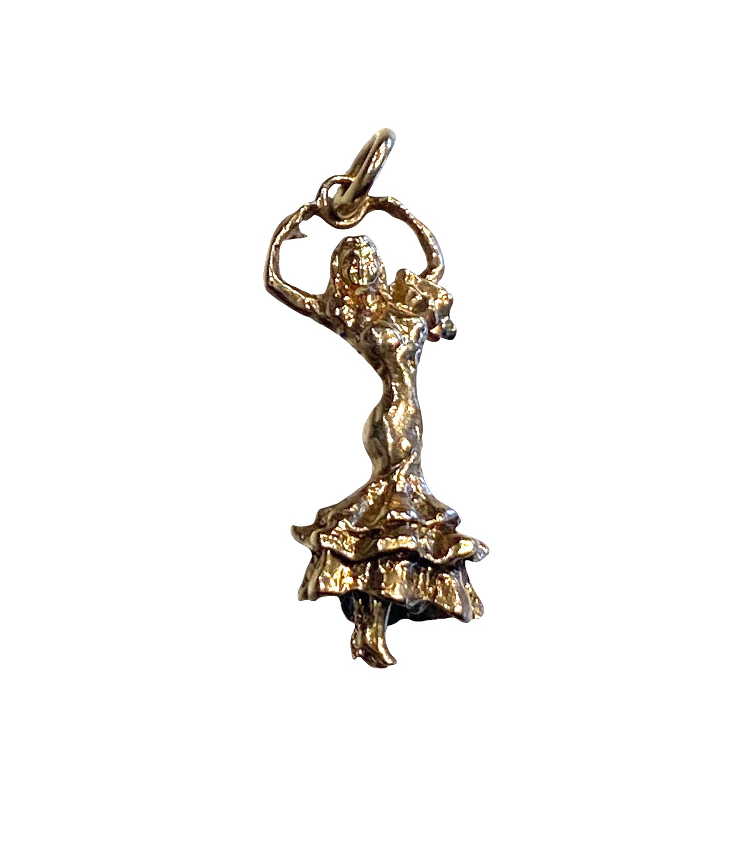 9ct vintage flamenco dancer charm / pendant circa 1963