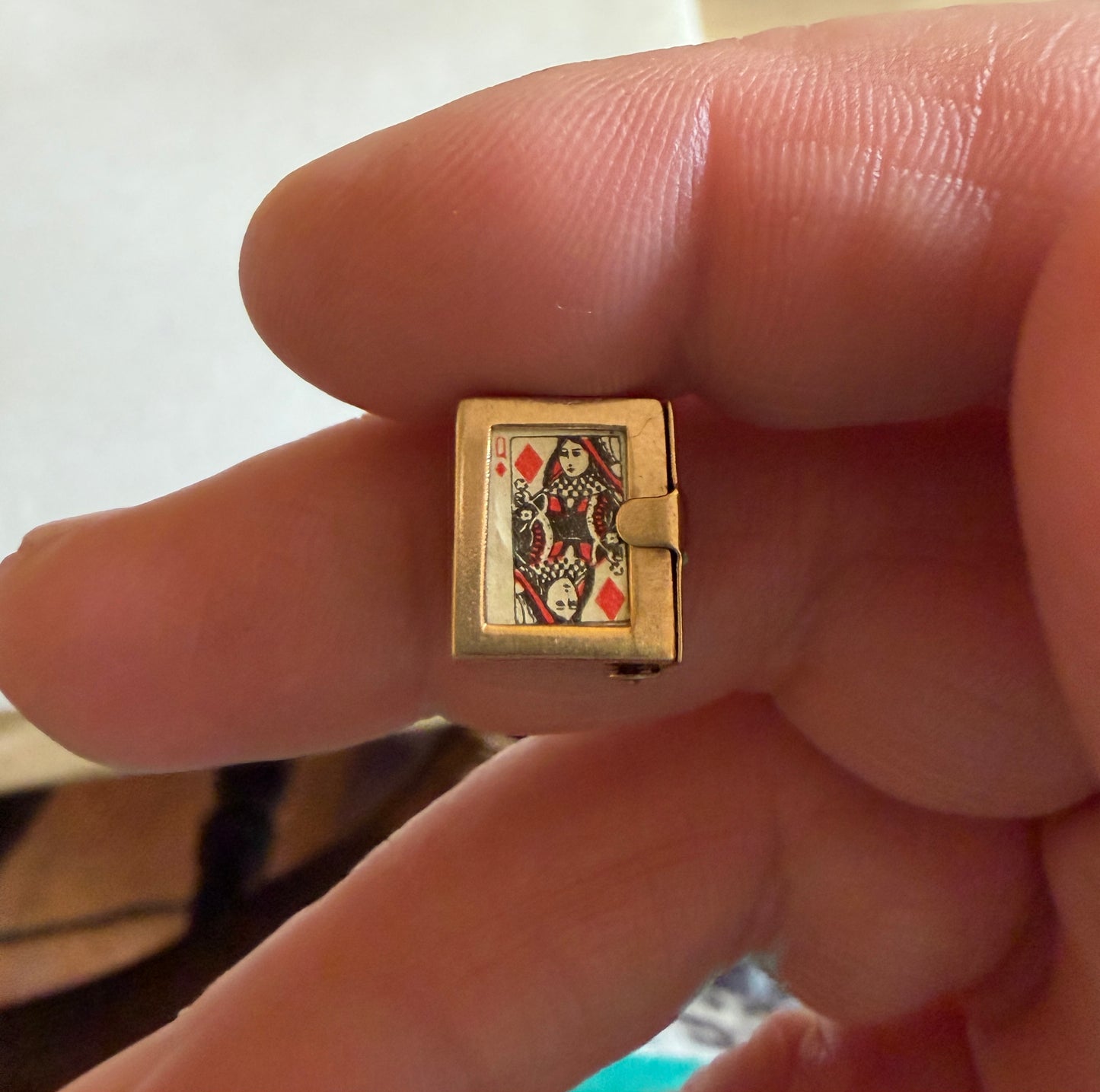 9ct vintage deck of cards charm by georg jensen circa 1958