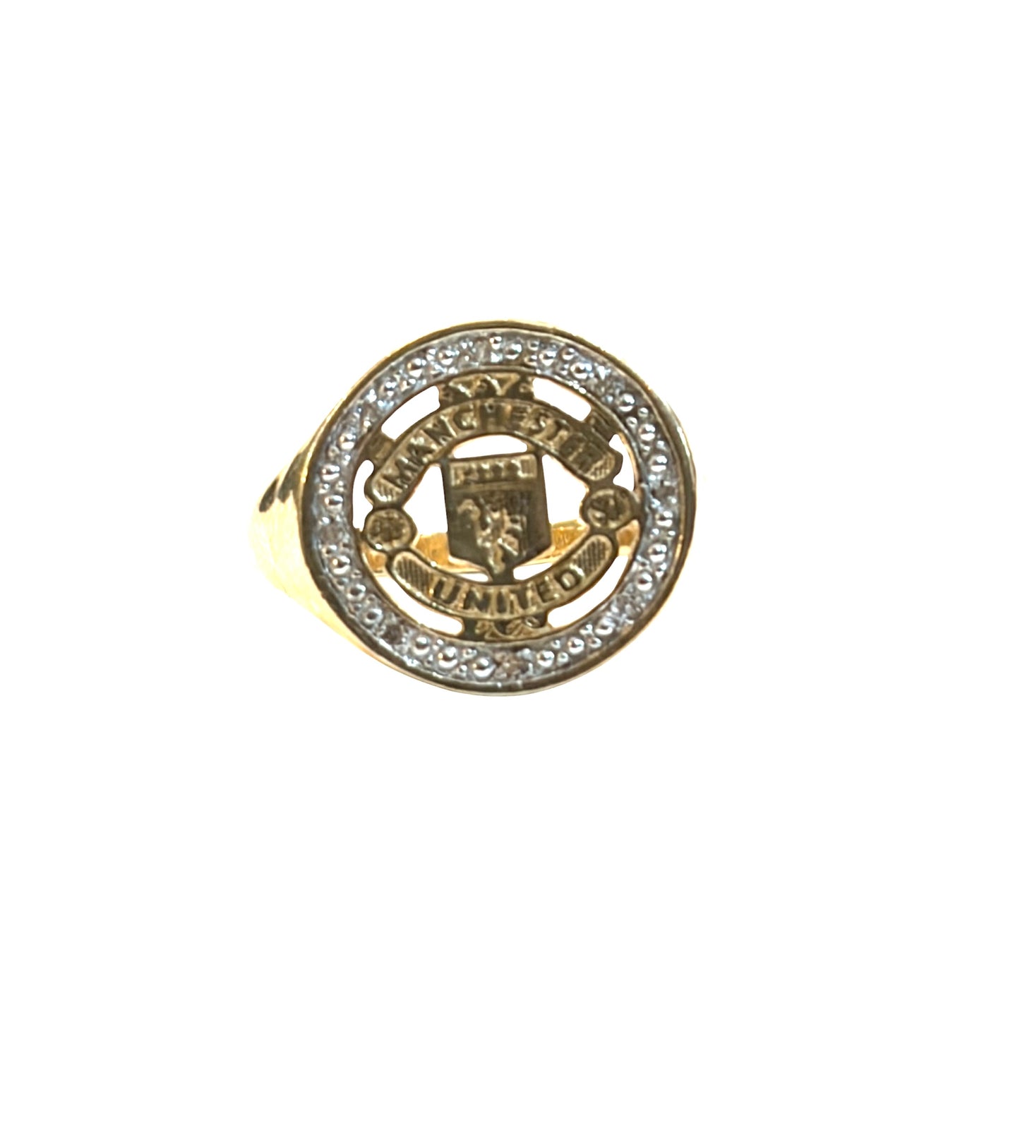 9ct vintage Manchester united signet ring size T 5.6g