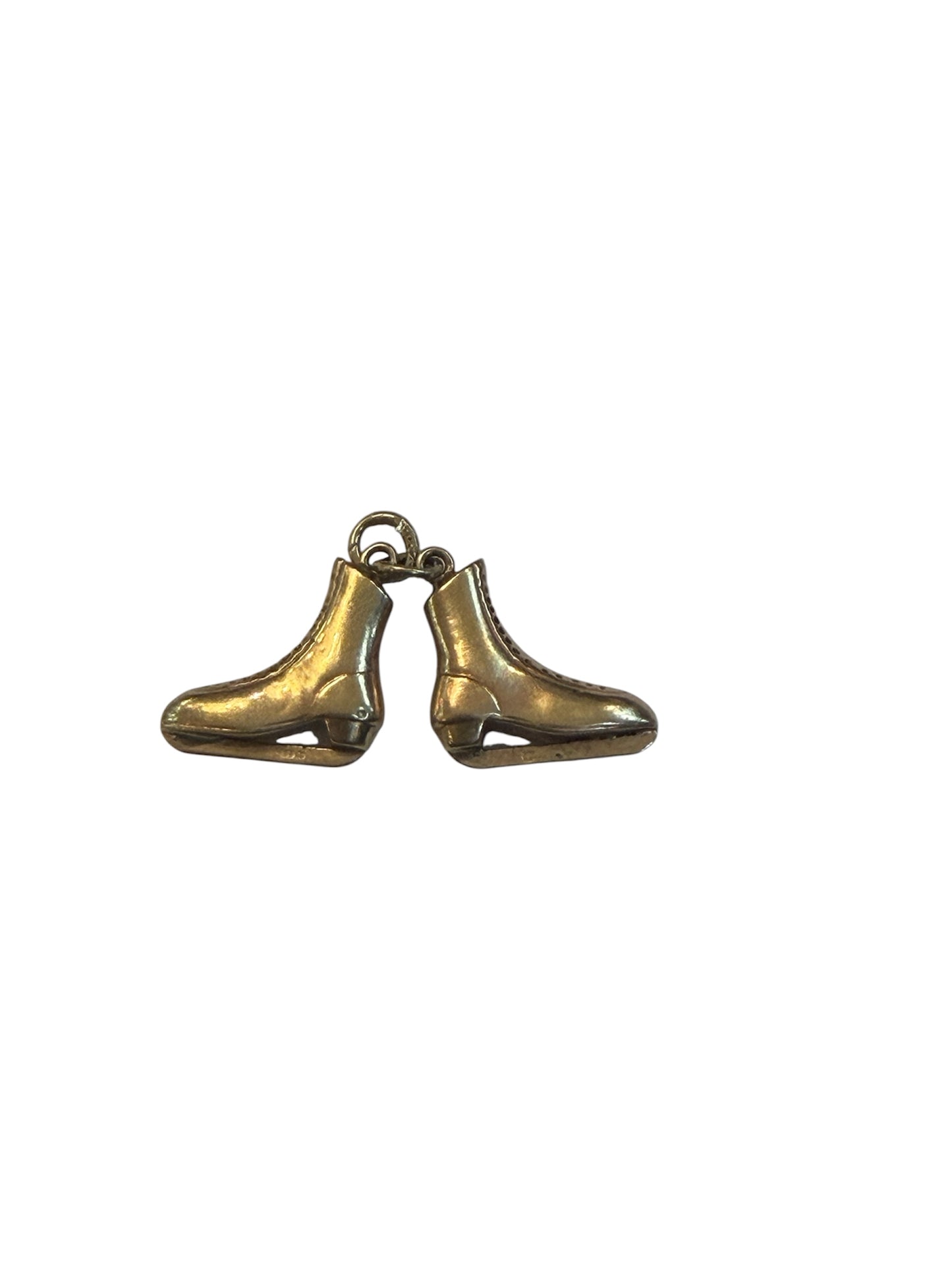 9ct vintage ice skate charm circa 1987 London 1.9g maker LJ