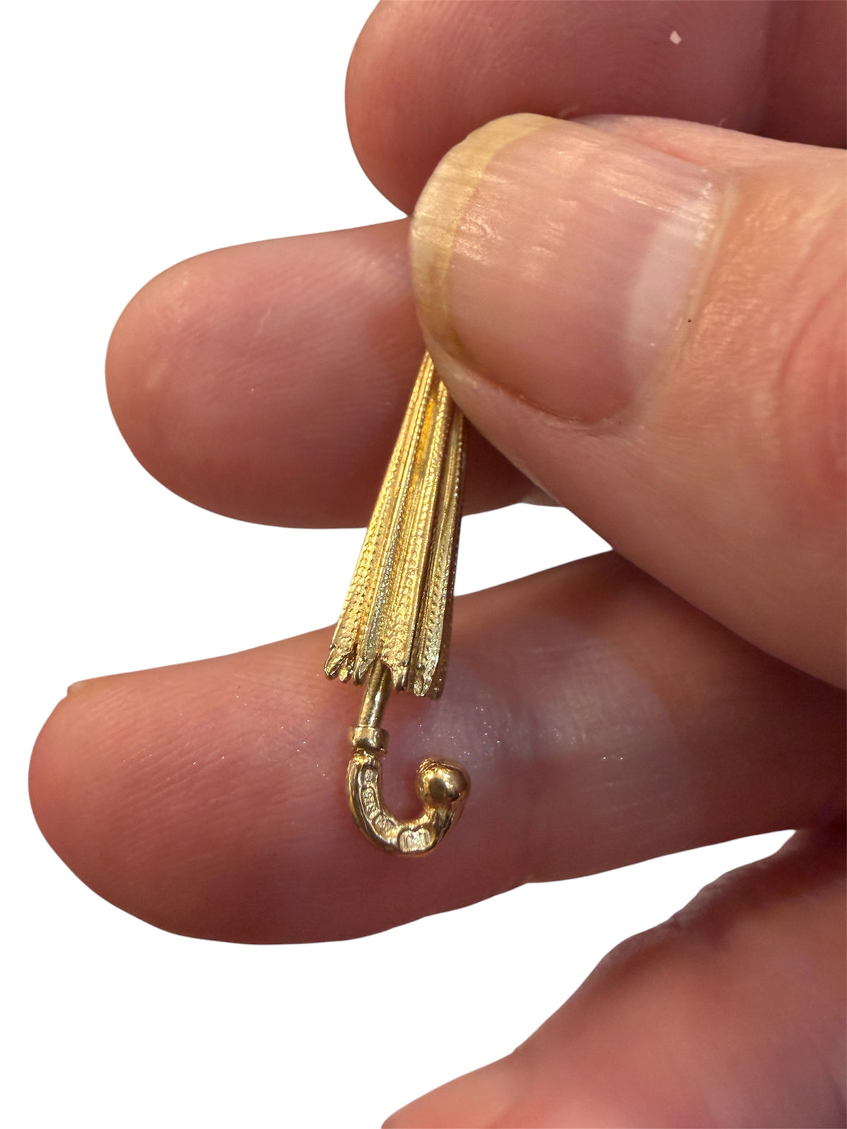 9ct vintage umbrella charm, by LJ 2.0g