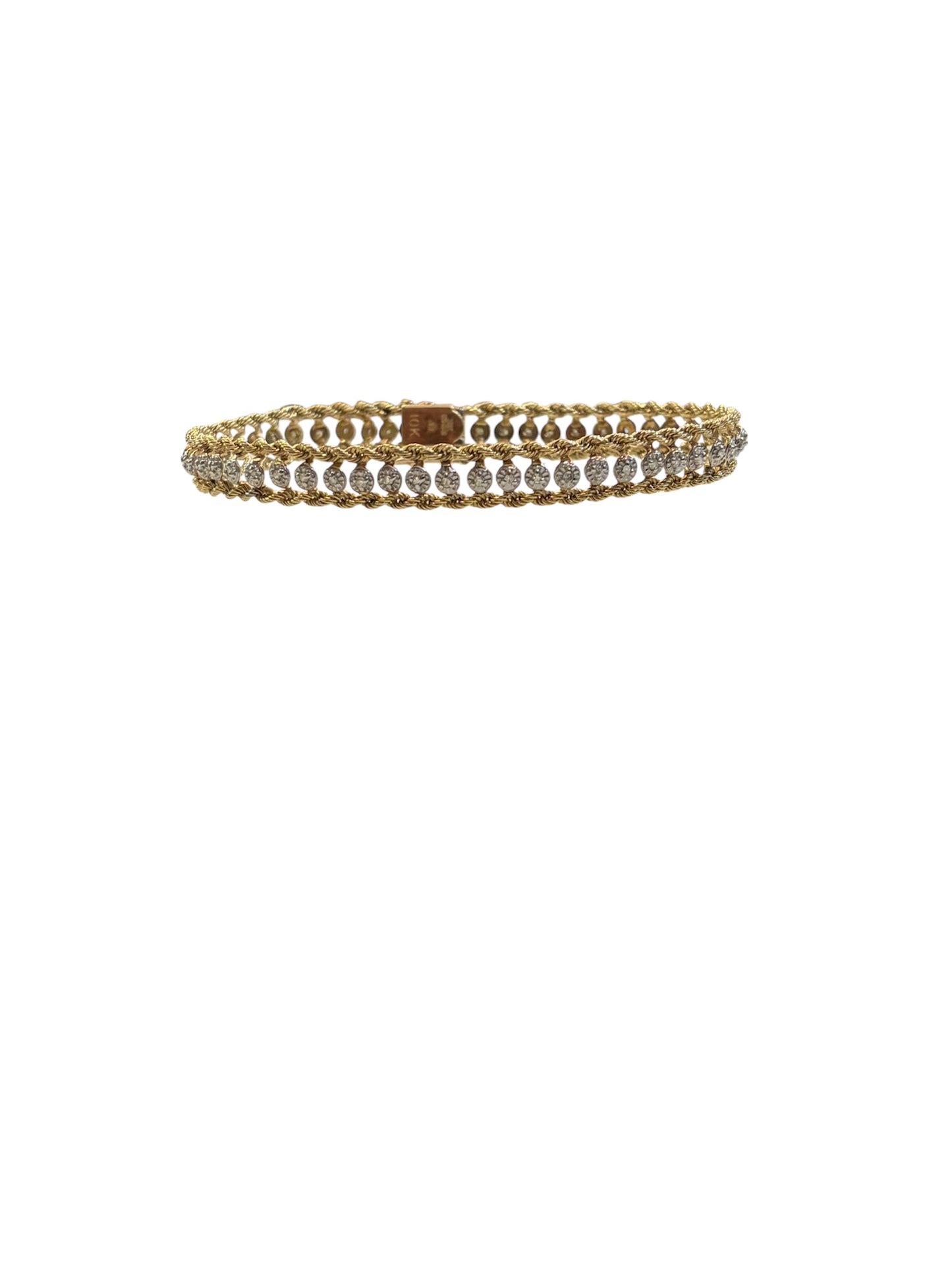 10ct diamond bracelet pre owned circa 1997 10.3g 7 1/2 inches