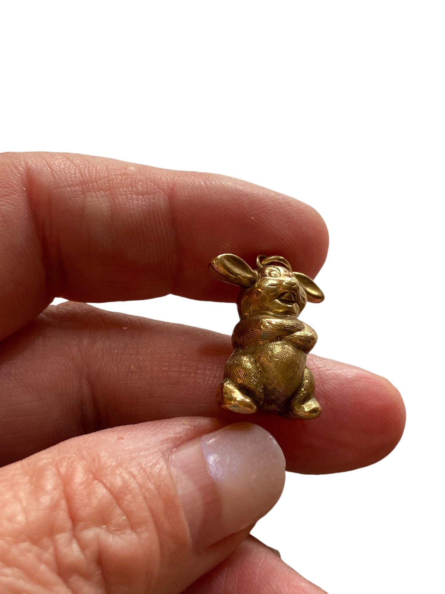 9ct vintage rabbit charm by Georg Jensen, rabbit with attitude