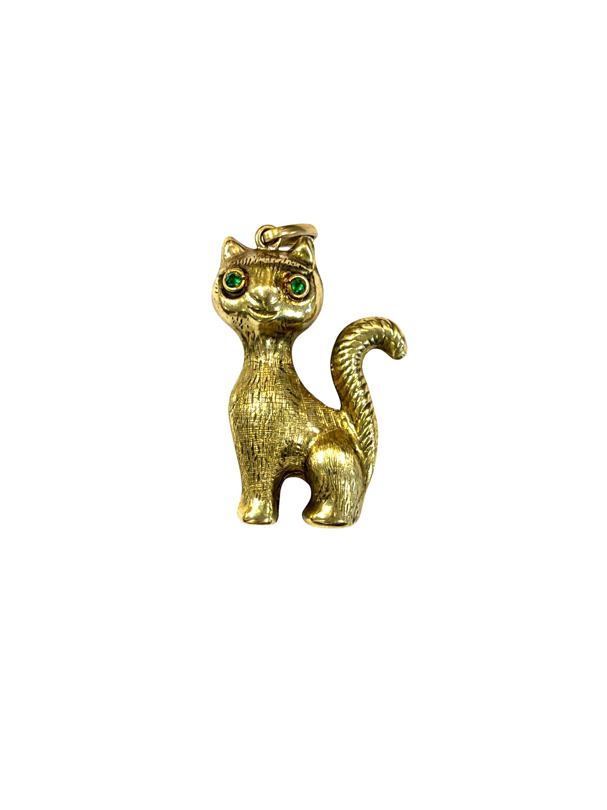 9ct vintage cat charm , circa 1963 London by Georg Jensen. 2.9g Hollow