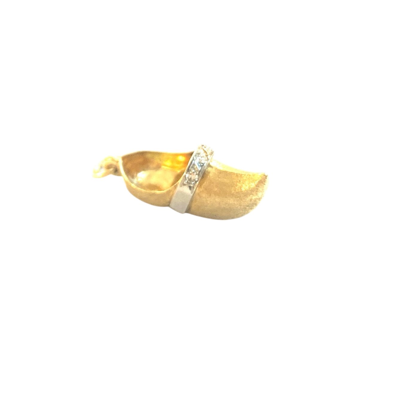 14ct 585 clog charm with diamonds