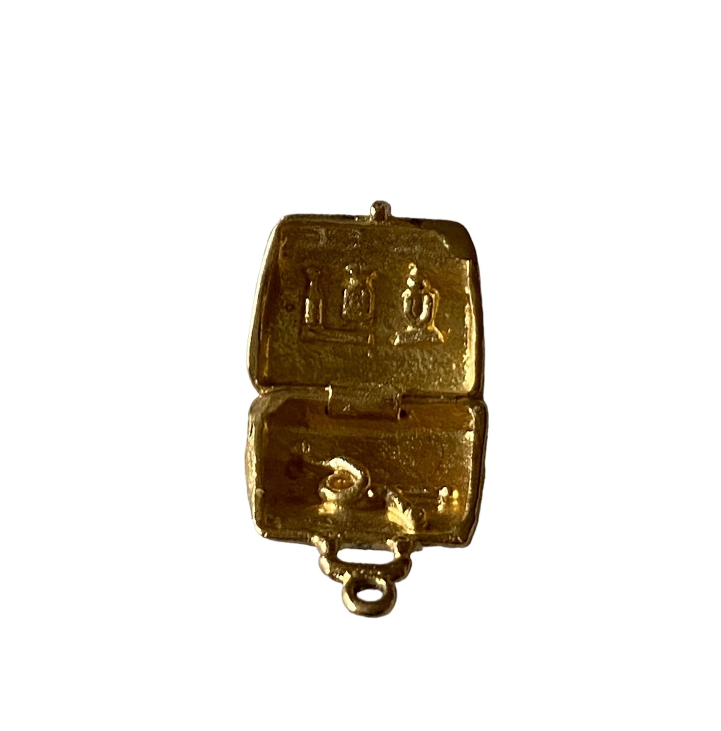 9ct vintage Doctors bag charm opening. yellow gold 4.0g