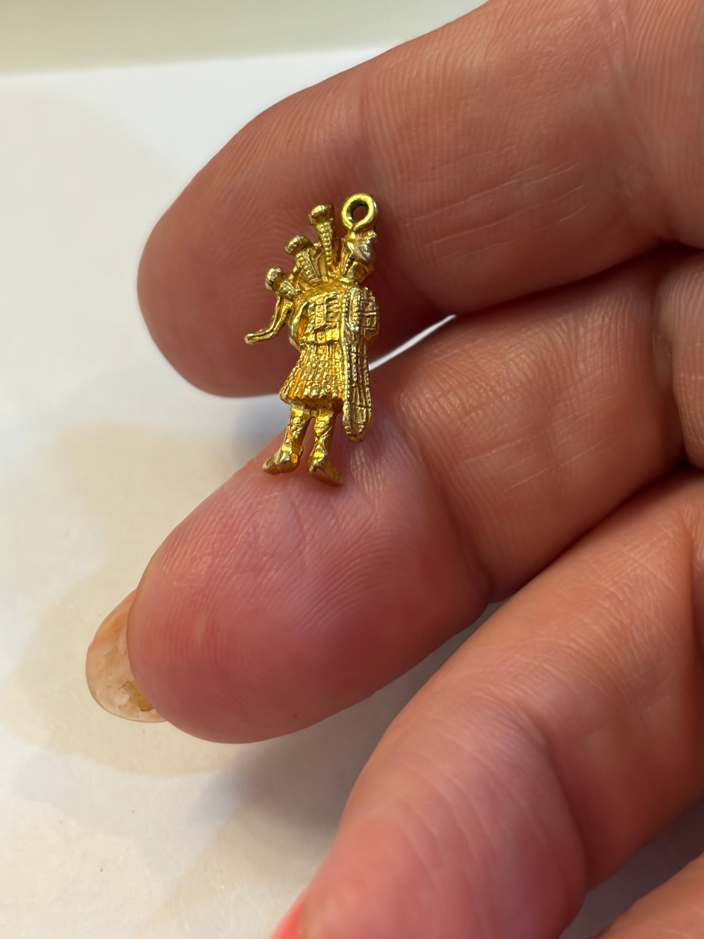 9ct vintage bagpiper charm by WHC circa 1964