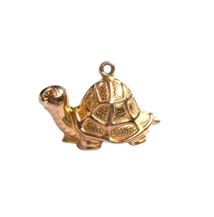 9ct vintage tortoise charm circa 1968 by FM 1.29g Hollow