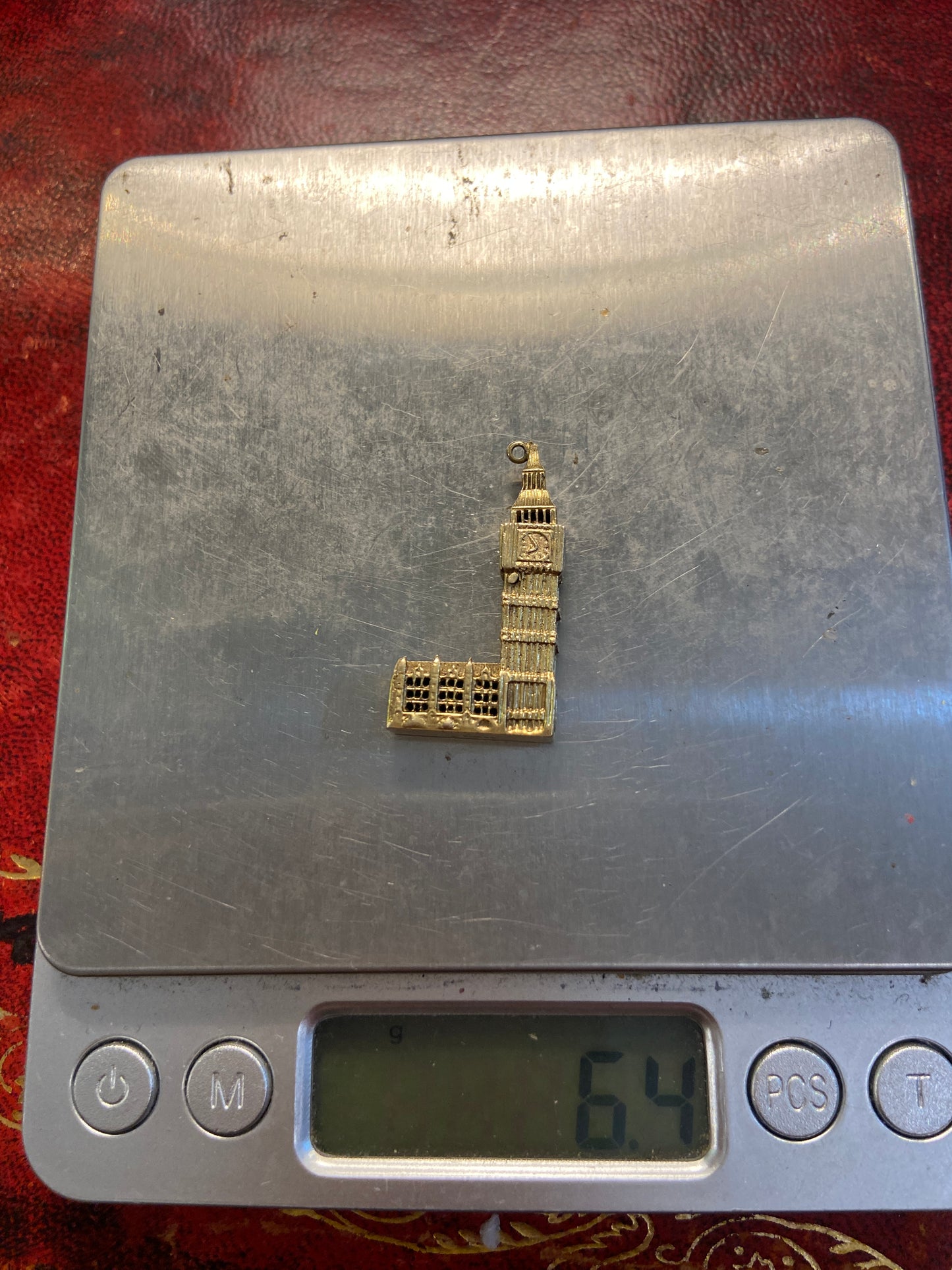 9ct vintage Big Ben and houses of parliament charm large circa 1963