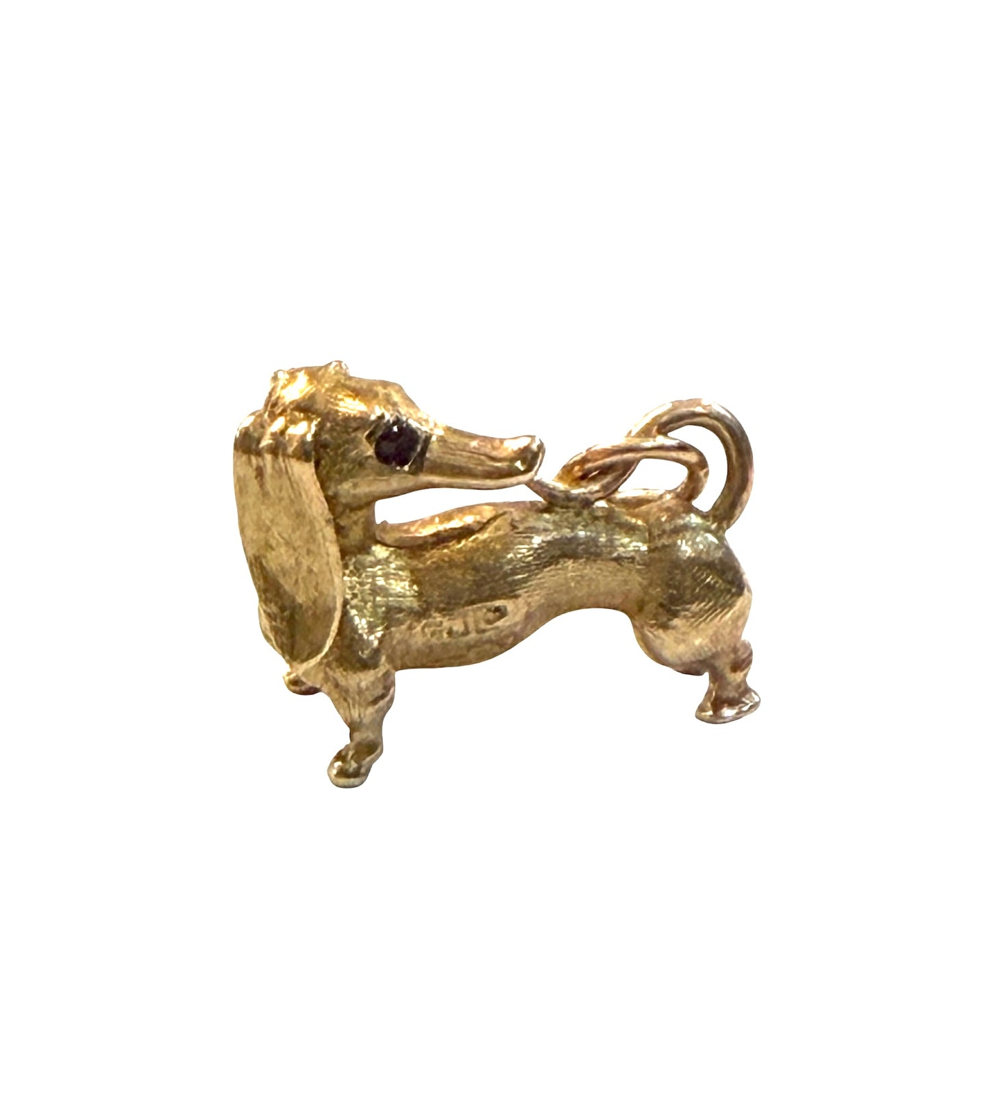 9ct vintage dachshund charm circa 1961 by Georg jensen 4.2G