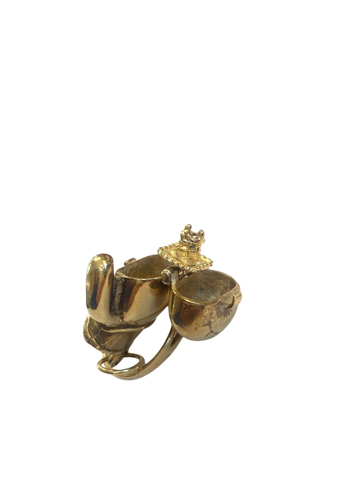 9ct vintage opening boxing glove charm / pendant 13.4g