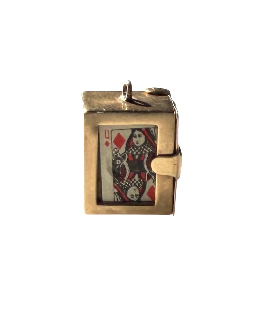 9ct vintage deck of cards charm by georg jensen circa 1958