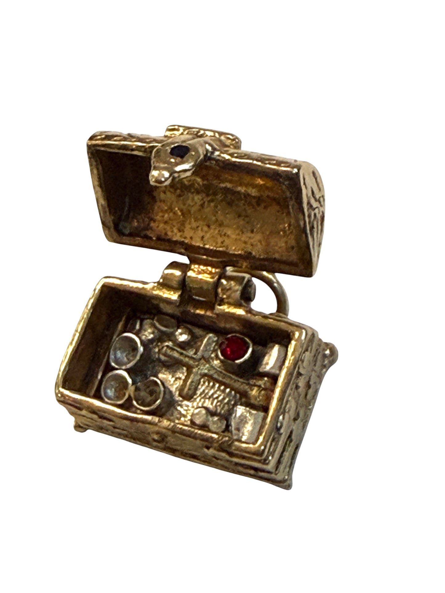 9ct vintage treasure chest charm opening charm circa 1986 3.9g